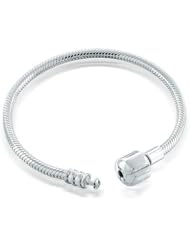 Bling Jewelry 925 Sterling Barrel Clasp Snake Chain Bracelet 7in
