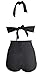 Cocoship Retro Ruched High Waist Bikini Floral Polka Dot Vintage Swimsuit(FBA)