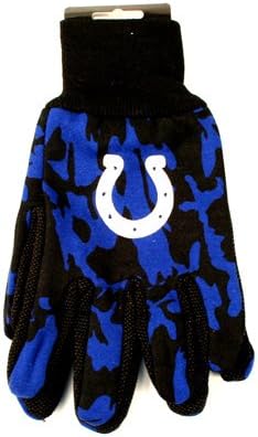 Indianapolis Colts Camouflage Sport Utiilty Gloves in Team Colors