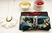 Vandoras Jewelry Roll Clutch Large - Silk Brocade (Cherry Blsm Peacock)
