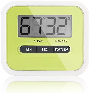Electronic Digital Kitchen Timer, Iwotou Large LCD Display, Loud Alarm, Countup&amp;Countdown kitchen Timer (green)