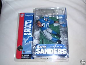 McFarlane Toys NFL Sports Picks Legends Series 1 Action Figure Barry Sanders (Detroit Lions) Blue Jersey Retro Variant