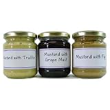 Gourmet Food : L'Epicurien Gourmet French mustard withTruffle, Fig, Grape Must or all three, One jar of each