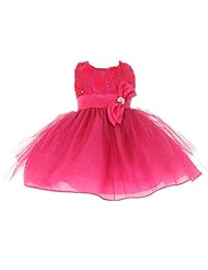 Toddler Sequined  Polyester/Tulle  Dress With a Bow(s) and a Sash 