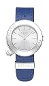 Versus By Versace Ladies 'Steel' Blue Leather Strap Watch