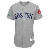 MLB Men's Boston Red Sox Tim Wakefield Six Button Authentic Road Jersey (Road Gray, 40/Medium)
