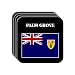 Turks and Caicos Islands - "PALM GROVE" Set of 4 Mini-Mousepad Coasters