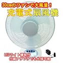 充電式扇風機　（サーキュレーター）　【送料無料】 LEDライト・首振り機能付き
