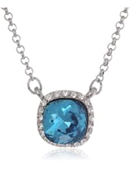 Oroclone "Crystal Luxe" Gold Plated Princess Cut Swarovski Stone Necklace, 16"