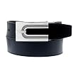 Inox Jewelry Men's Black Belt with Mesh Stainless Steel Buckle
