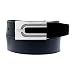 Inox Jewelry Men's Black Belt with Mesh Stainless Steel Buckle
