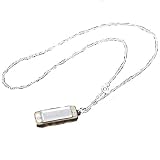 Silver Swan Mini Harmonica 4 Hole 8 Tone Necklace