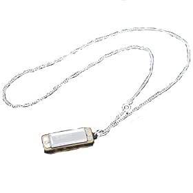 Silver Swan Mini Harmonica 4 Hole 8 Tone Necklace