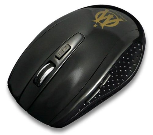Mad-x Omm-06-bk Wireless Mouse - Black / Gold + Usb Type-a Male / Female Extension Lead - 2 Metres - Mc922amf-2m + Uh-10 4-port Usb Hub Picture