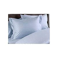 300TC Egyptian Cotton PillowCase Pair STANDARD STRIPE BLUE BY MARRIKAS
