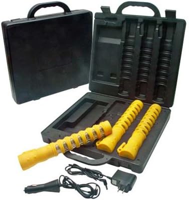 Rechargeable LED Baton Road Flare Kit Yellow (3-pack)