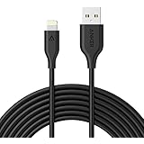 Anker PowerLine 10ft Apple MFi Certified Extra Long Lightning to USB Cable Sturdy Charging Cord for iPhone 5/5s/5c 6/6s Plus, iPad mini/Air/Pro iPod touch(Black)