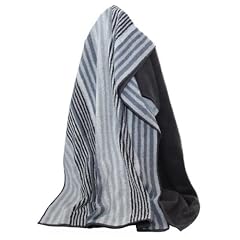 Saunatuch, Badetuch, Strandtuch 80 x 200 cm, Qualit�t 480 g/qm, 100 % Baumwolle, grau-weiss gestreift
