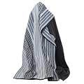 Saunatuch, Badetuch, Strandtuch 80 x 200 cm, Qualit�t 480 g/qm, 100 % Baumwolle, grau-weiss gestreift