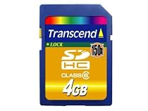Transcend - Flash memory card - 4 GB - Class 6 - SDHC