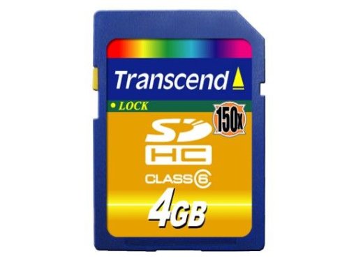 Transcend - Flash memory card - 4 GB - Class 6 - SDHC