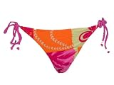 Guess Orange & Pink Tropical Side Tie Swimsuit-bottoms M