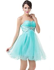Strapless Cocktail Short Ruched Beaded Sweetheart Acrylic/Satin Prom Dress/Party Dress/Wedding Dress 