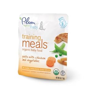 Plum Organics Training Meals, Pasta with Chicken and Vegetables, 4-Ounce Pouches (Pack of 12)