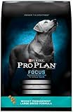 Purina Pro Plan Dry Dog Food, Focus, Adult Weight Management Large Breed Formula, 34-Pound Bag, Pack of 1