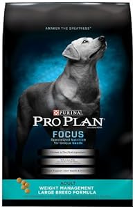 Purina Pro Plan Dry Dog Food, Focus, Adult Weight Management Large Breed Formula, 34-Pound Bag, Pack of 1
