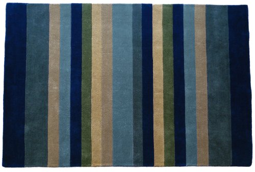 Jovi HomeTailored Multicolored Stripe Hand-Tufted Rug 5-Foot by 8-Foot, Horizon