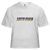South Beach, Florida Vintage White T-Shirt by CafePress