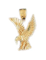Dazzlers Solid 14k Gold Flying Eagle Charm Pendant Available in three colors from jewelsberry (weights: 4.5 grams only)