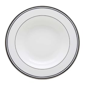 Lenox Federal Platinum Pasta Bowl Rim Soup, Black by Lenox