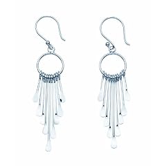 TF glaenzende Windspiel-Ohrhaenger; Sterling-Silber 925