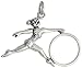 Sterling Silver Flawless Quality Gymnast w/ Hula Hoop Pendant, 7/8" (22mm) tall