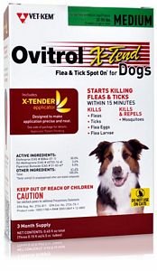 Ovitrol XTend Flea Tick Spot On for Medium Dogs (3255 lbs) 3 MONTH Ovitrol XTend Flea Tick Spot On for Medium Dogs (3255 lbs) 3 MONTH