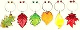 Into Autumn Glass Wine Marker Set of 6