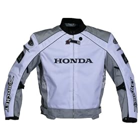 Joe Rocket Honda CBR Mens Textile Motorcycle Jacket White/Silver/Black M