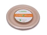 World Centric Wheat Straw/Bagasse Compostable 10-Inch Fiber Ripple Edge Plate, 20-Piece