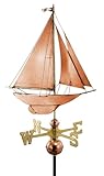 IMAGE OF Good Directions 909P Full Size Weathervane Racing Sloop in Polished