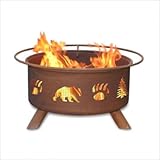 IMAGE OF Patina Products F107, 30 Inch Bear & Trees Fire Pit