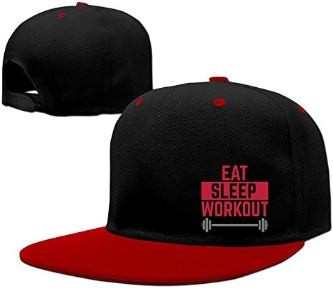 Unisex LunaCp Eat Sleep Workout Hip Pop Hat Red One Size