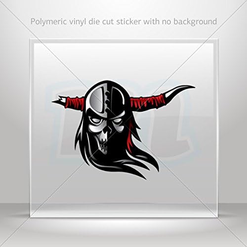 Decals Decal Death Warrior Decoration Motorbike Bicycle Vehicle ATV car Lapto (12 X 8.26 In)