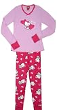 Hello Kitty - Winking Kitty with Hearts Pink L/S PJ Set for women