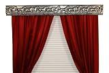 BCL Drapery Hardware 40WHAS Curtain Rod Valance, Wild Horses on Handcrafted Solid Steel Frame, Antique Silver, 40-Inch