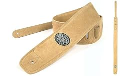 Natural 'Suede Series' Suede Guitar Strap for Electric/Acoustic/Bass Guitar