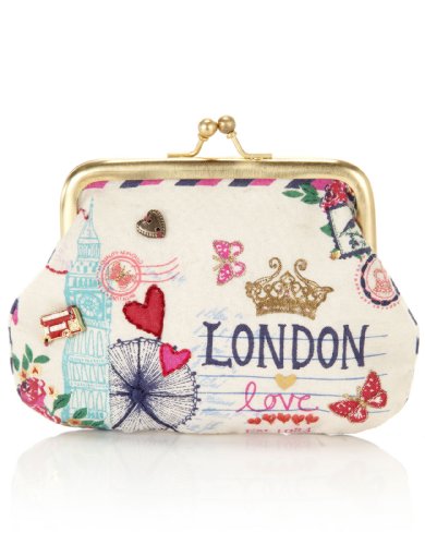 Accessorize Womens Love London Clip Frame Purse
