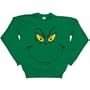 Dr. Seuss - Grinch Face Crew Neck Sweatshirt - Small