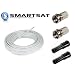Smartsat SAT-Anschluss-Kit, SAT-Kabel inkl. 2 F-Steckern und Schutzt�lle, 20 m, HDTV und 3 D tauglich, Koaxkabel f�r Satellitenanschluss, Schirmungsma� 120dB